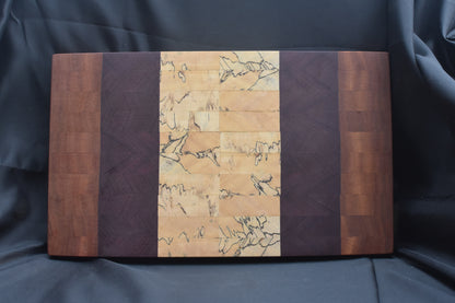 Desert Lightning End Grain Cutting Board (Board Only)